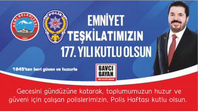 Başkanımız Savcı Sayan'ın Polis Haftası Mesajı