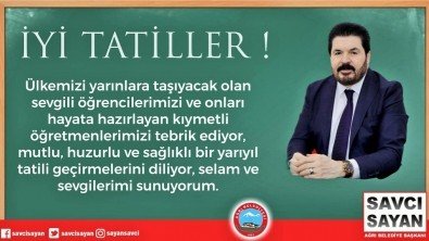 Başkanımız Savcı Sayan'ın Yarıyıl Tatili Mesajı