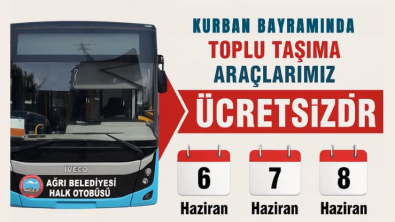 Bayramda Kalpler Bir, Ulaşım Ücretsiz!
