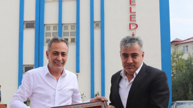 İl Emniyet Müdür Vekili Hasan Aydın, Başkan Karadoğan'a Veda Ziyareti Yaptı.