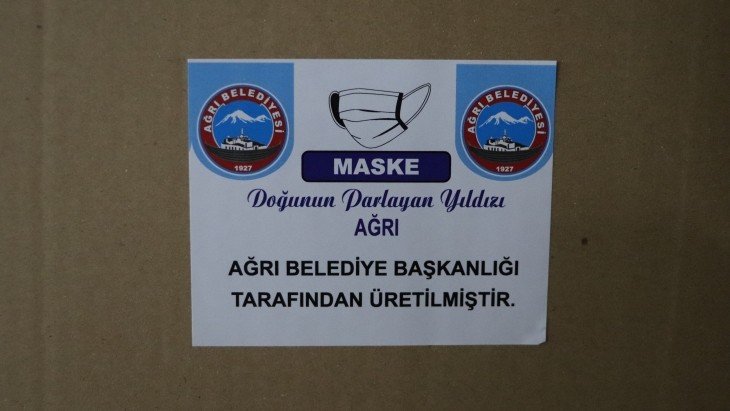 Ağrı Belediyesi 400 bin Maskeyi Sağlık Bakanlığına Gönderdi