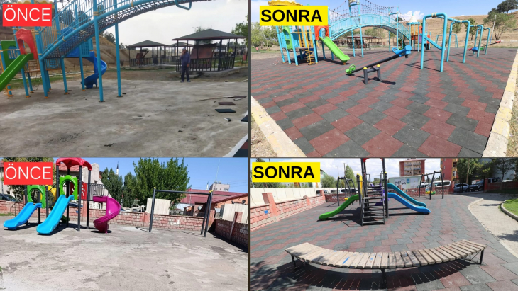 AĞRI BELEDİYESİ PARKLARDA YENİLEME ÇALIŞMALARI GERÇEKLEŞTİRDİ