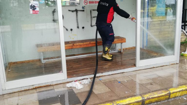 Ağrı Belediyesinde Kurban Bayram Öncesi Temizlik Çalışması