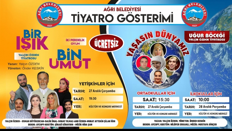 Ağrı Belediyesinden Tiyatro Gösterimi