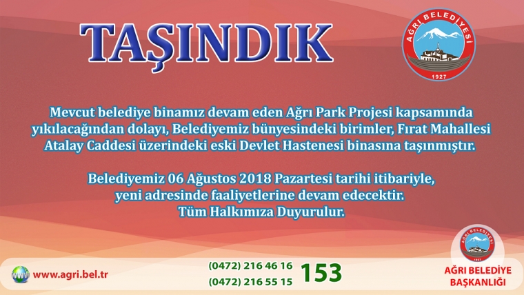 Belediyemiz Eski Devlet Hastanesi Binasına Taşındı.