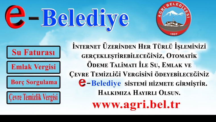 Ağrı Belediyesi’nin E-Belediye sistemi hizmete açıldı.