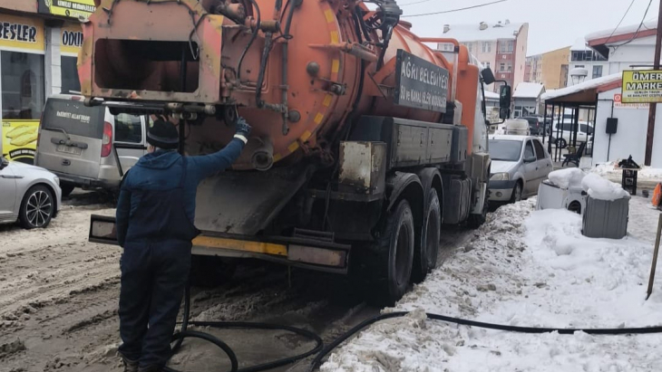 Kentimizde etkili olan ağır kış şartlarına rağmen, Belediyemiz Su ve Kanalizasyon Müdürlüğü ekipleri sahada çalışmalarını aralıksız sürdürüyor.