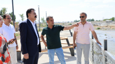 EŞ BAŞKAN MEMET AKKUŞ SAHA ÇALIŞMALARINI YERİNDE İNCELEDİ