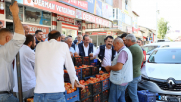 AĞRI BELEDİYE EŞBAŞKANI MEMET AKKUŞ ZABITA EKİPLERİ VE MECLİS ÜYELERİYLE SAHADA
