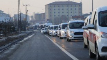 Başkan Sayan, Yeni Araçları Konvoyla Halka Tanıttı