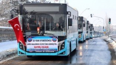 Belediyemiz tarafından 20 Yeni Otobüs daha hizmete sunuldu