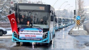 Belediyemiz tarafından 20 Yeni Otobüs daha hizmete sunuldu