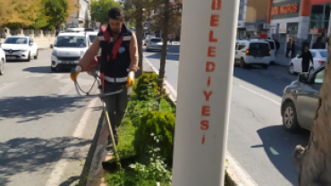 AĞRI BELEDİYESİ PARK VE BAHÇELER MÜDÜRLÜĞÜ ÇİM BİÇME ÇALIŞMALARINI SÜRDÜRÜYOR