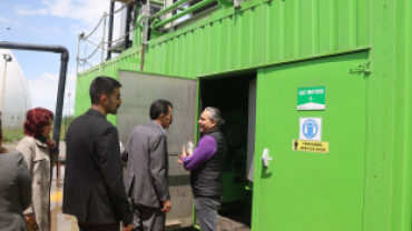 Ağrı Belediyesi Eş Başkanı Memet Akkuş, Katı Atık Depolama Merkezi enerji üretim santralinde incelemelerde bulundu.
